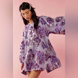 Free People Arianne Elmy silk magnolia floral good luck dress Sz M
